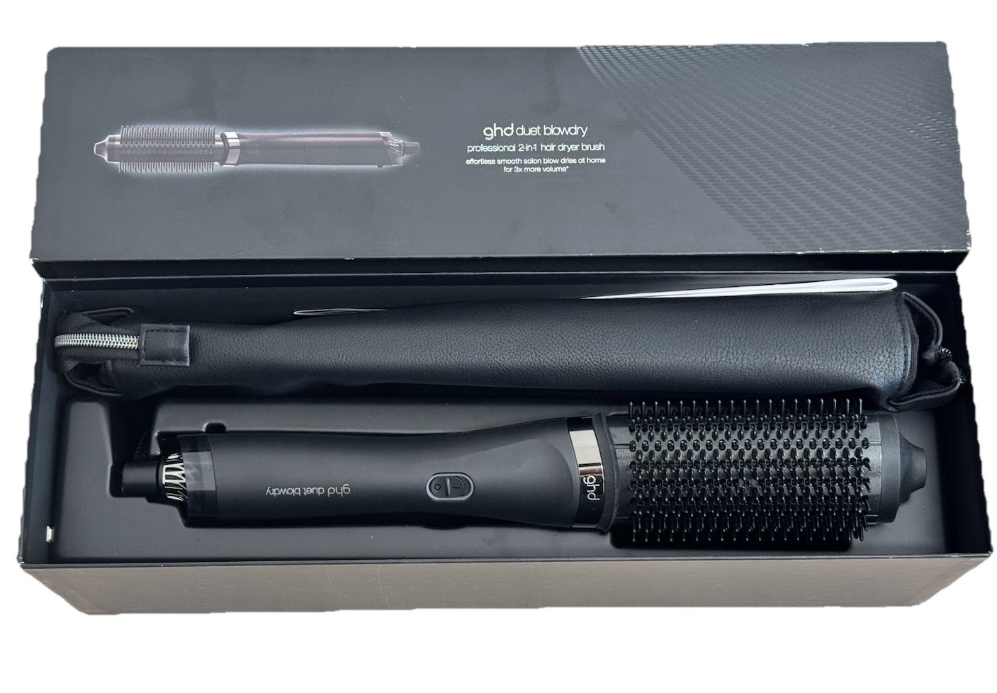 ghd duet blowdry Rundbürstenföhn Schwarz 2 in 1 Heißluftbürste Haarglätter NEU!