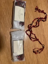 Pottery Barn Burgundy Curtain Hold Backs Set of 2 (4 sets)