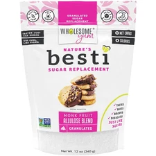 Besti Natural Sugar Substitute - Keto Granulated Monk Fruit Sweetener Blend W...