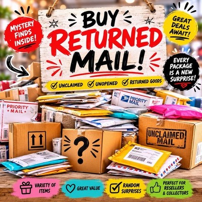 Unclaimed Mail & Overstock Item Returned Mail Mystery Box Package