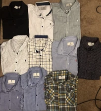 Father Sons Stretch Slim Size 2XL & 3XL Dress Shirt HUGE Lot 10 Shirts Shacket