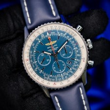 Breitling Navitimer B01 AB0127 46mm Steel Chronograph Blue Dial Box & Papers 9