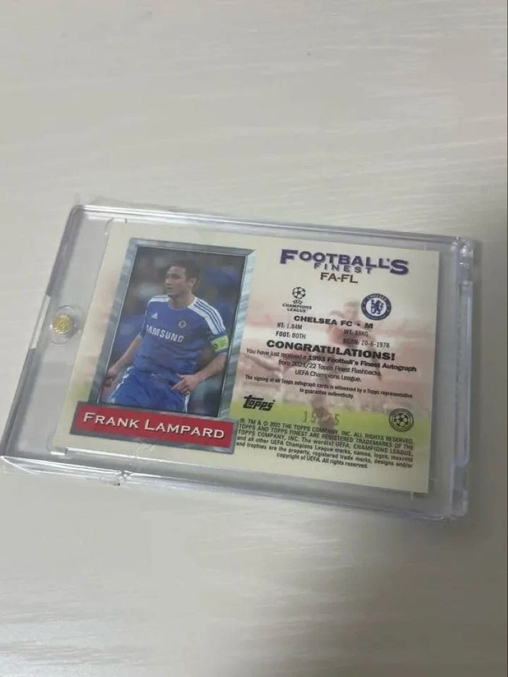 2021-22 TOPPS FINEST FRANK LAMPARD AUTO 802696 - Image 2 of 2