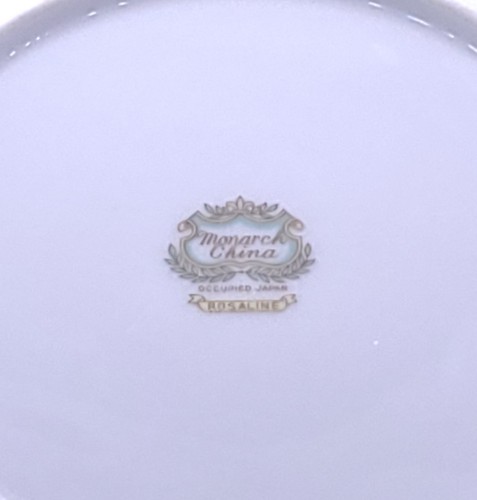 Vintage Monarch China "Rosaline" 4 Dessert Plates, Occupied Japan - Picture 3 of 3
