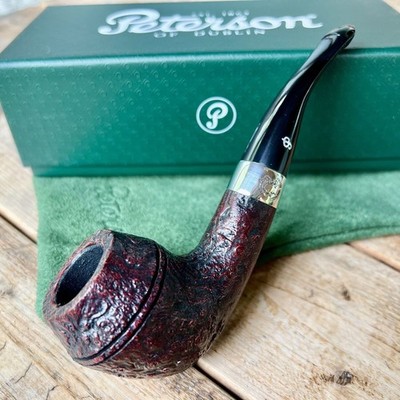 Peterson Sherlock Holmes SANDBLASTED Deerstalker P-Lip Tobacco Pipe - New
