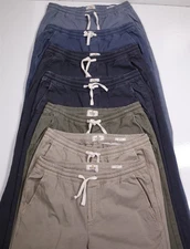 Marine Layer Mens Saturday Pants LOT OF 7 Slim Fit Cotton Drawstring Waist Large