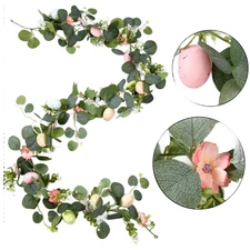 Decorative Faux Eucalyptus Vine with Easter Eggs for Home or Event Use