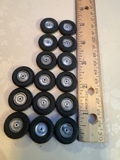 15 PRESS-ON ALUMINUM WHEELS  TIRES SLOT CAR DIECAST MODEL BuzCo 14