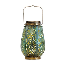 Solar Powered LED Lantern Decor Hanging Outdoor Garden Lamp Light Waterproof USA