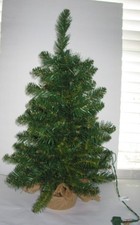 24" PRE-LIT 35 LIGHT TABLE TOP ARTFICIAL CHRISTMAS TREE ORIGINAL TAGS 16"D