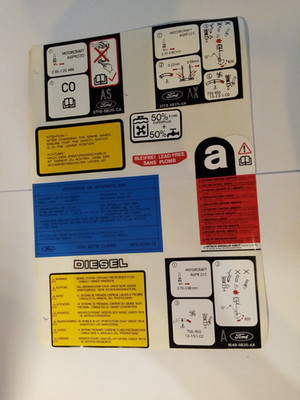 Ford-older collection sticker-80s-9 pieces on film-rare