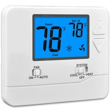 Non-Programmable Thermostat for 1 Heat/1 Cool Single-Stage Systems