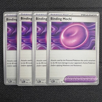 4x Binding Mochi | Prismatic Evolution | 095/131 NM | UC | Pokemon TCG Playset