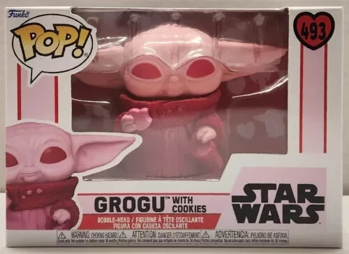 Funko Pop! Vinyl: Star Wars - Grogu with Cookies (Pink) #493