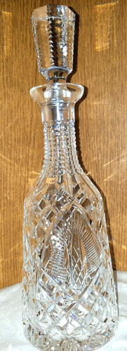 Waterford Lismore Wine Decanter 26oz 13"H Crystal Made in Ireland Acid Etched - Picture 11 of 11