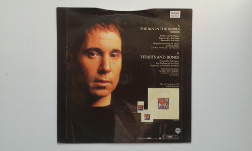 PAUL SIMON "THE BOY IN THE BUBBLE" 7" SINGLE 1986 N/MINT - Picture 2 of 3