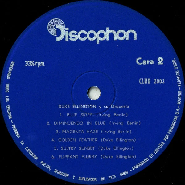 (41) Duke Ellington - It's Duke Ellington And His Orchestra LP (Spain) - Image 4 of 4