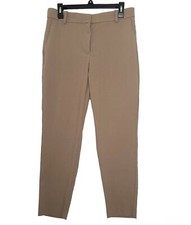 H M Womens Trousers Size 18 Beige Straight Leg Classic Fit Brand New With Tags