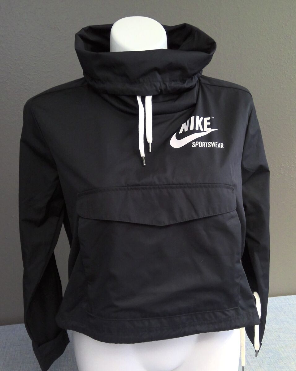 Vintage Nike Sportswear Black Nylon Pullover Top Windbreaker Vintage Nike Sportswear Black Nylon Pullover Top Windbreaker
