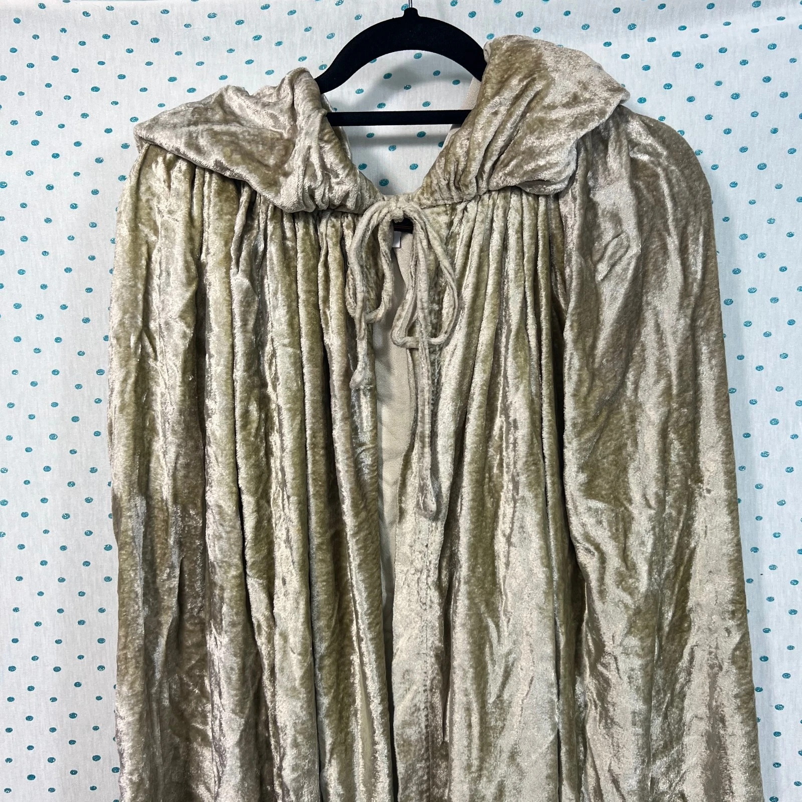 OFF WHITE Mantello donna velluto schiacciato colore beige crema antichi cerchi