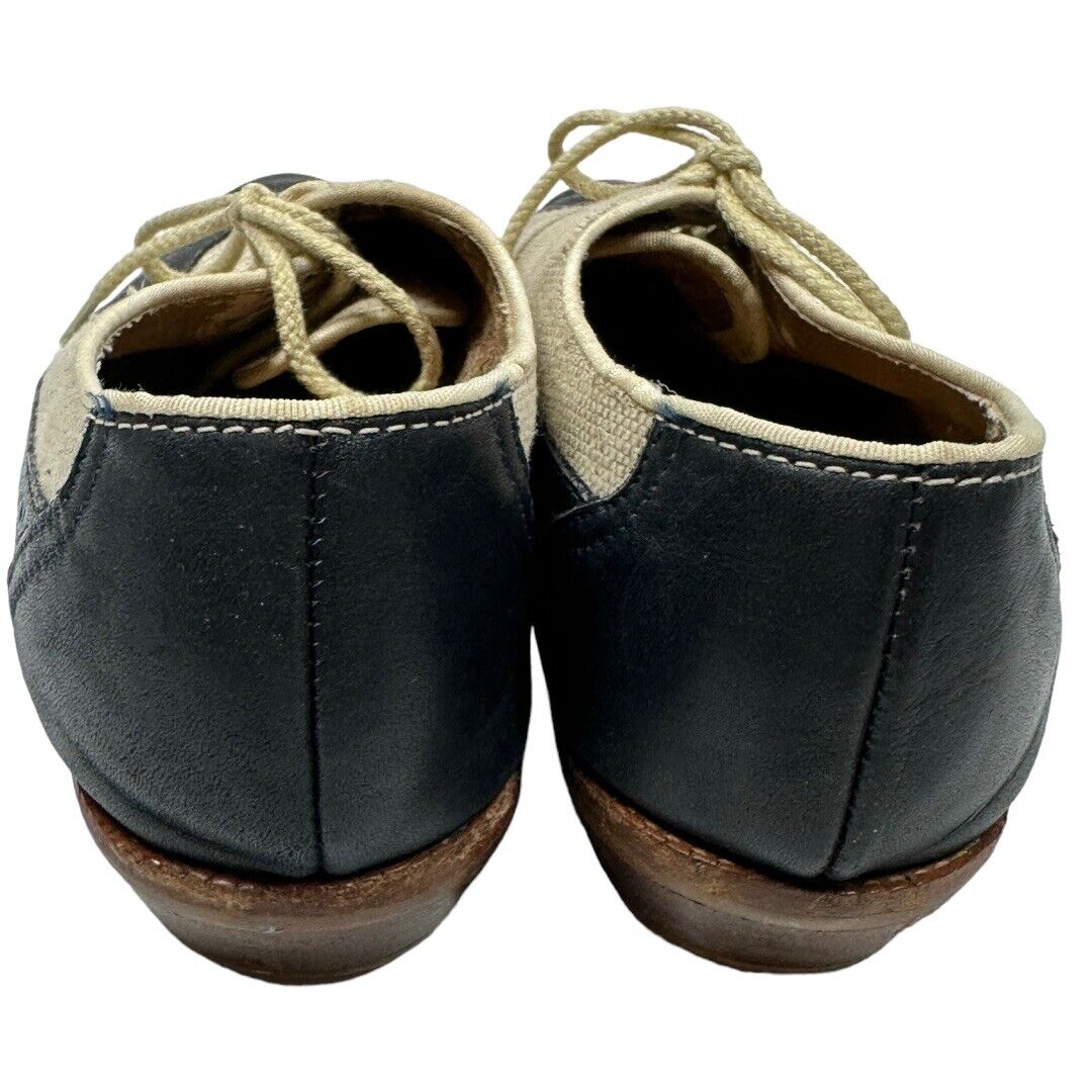 Zodiac USA Vintage Wingtip Leather Tweed Lace Up Shoes Navy Zodiac USA Vintage Wingtip Leather Tweed Lace Up Shoes Navy