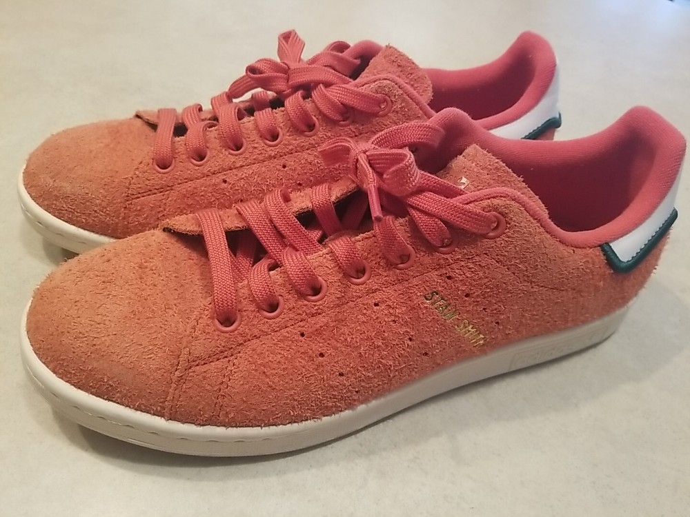 Adidas Originals Men's Stan Smith Orange Suede Leather Sneakers Size 8