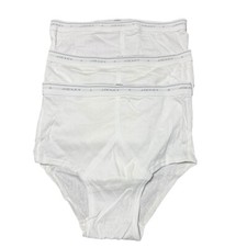 Vtg NOS 3 Pair Jockey Classic Y Front White Briefs Underwear Logo Waistband 38