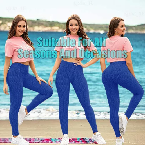 US berühmte Tiktok Booty Leggings, Butt Lift hochtaillierte Yoga Hose Frauen strukturiert - Bild 22 von 28