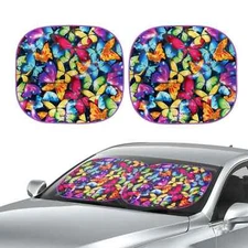 AutoDrive Windshield Universal Fit Butterfly Twist Sunshade AD021703M-15 2 Count