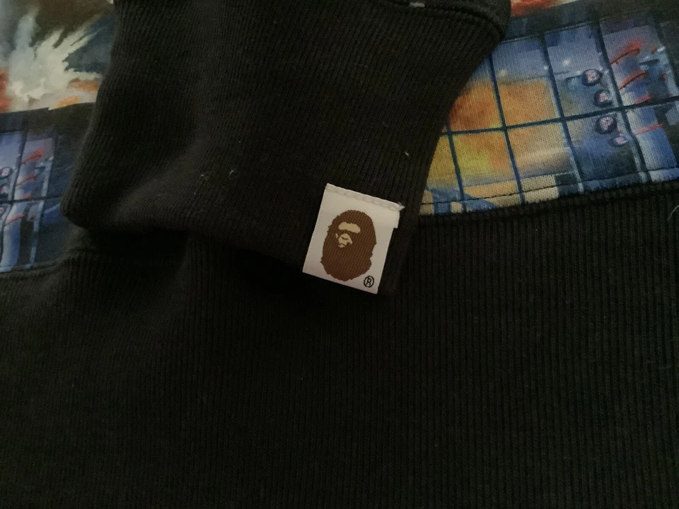 AUTHENTIC A BATHING APE BAPE INVASION RELAXED PULLOVER HOODIE BLACK XL NEW SALE - Image 3 of 4