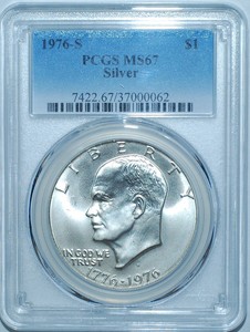 1976-S-PCGS-MS67-Silver-1-Eisenhower-Ike-Dollar