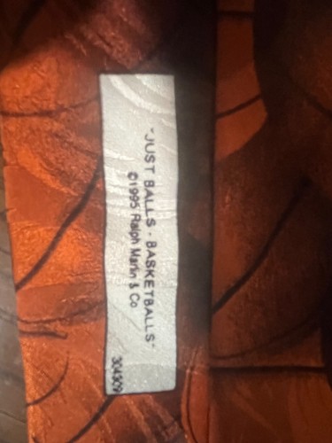 Ralph Marlin Men's Neck Tie "Just Balls - Basketballs" 1995 Sports Coach Vintage - Picture 3 of 3