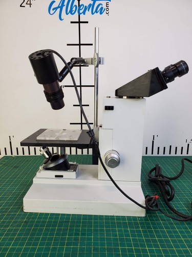 Leitz Diavert Inverted Microscope With 2 Objectives - Picture 5 of 19