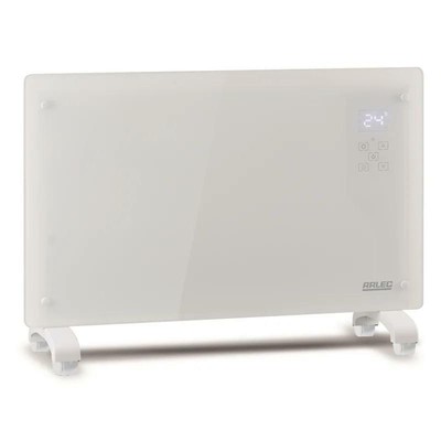 arlec 2200w white grid connect smart glass panel heater