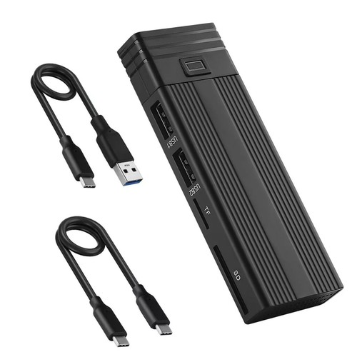 10Gbps Mobile External SSD Adapter Case Supports M.2 NVMe&M.2 SATA PCIe SSD - Picture 2 of 15