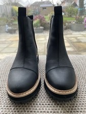 Image of Toms Womens Leather Ankle Dakota Black Boots