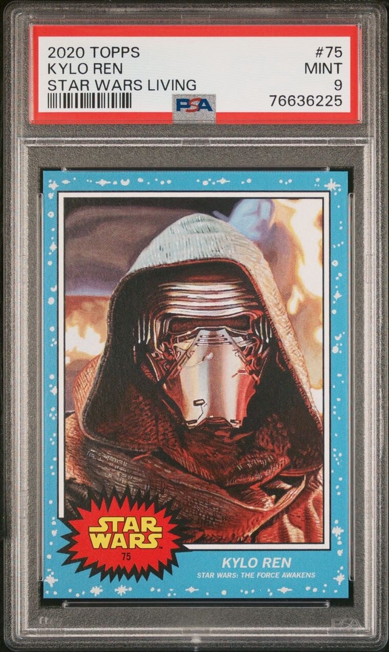 Kylo Ren Topps Star Wars Living Set 2020 #75 PSA 9