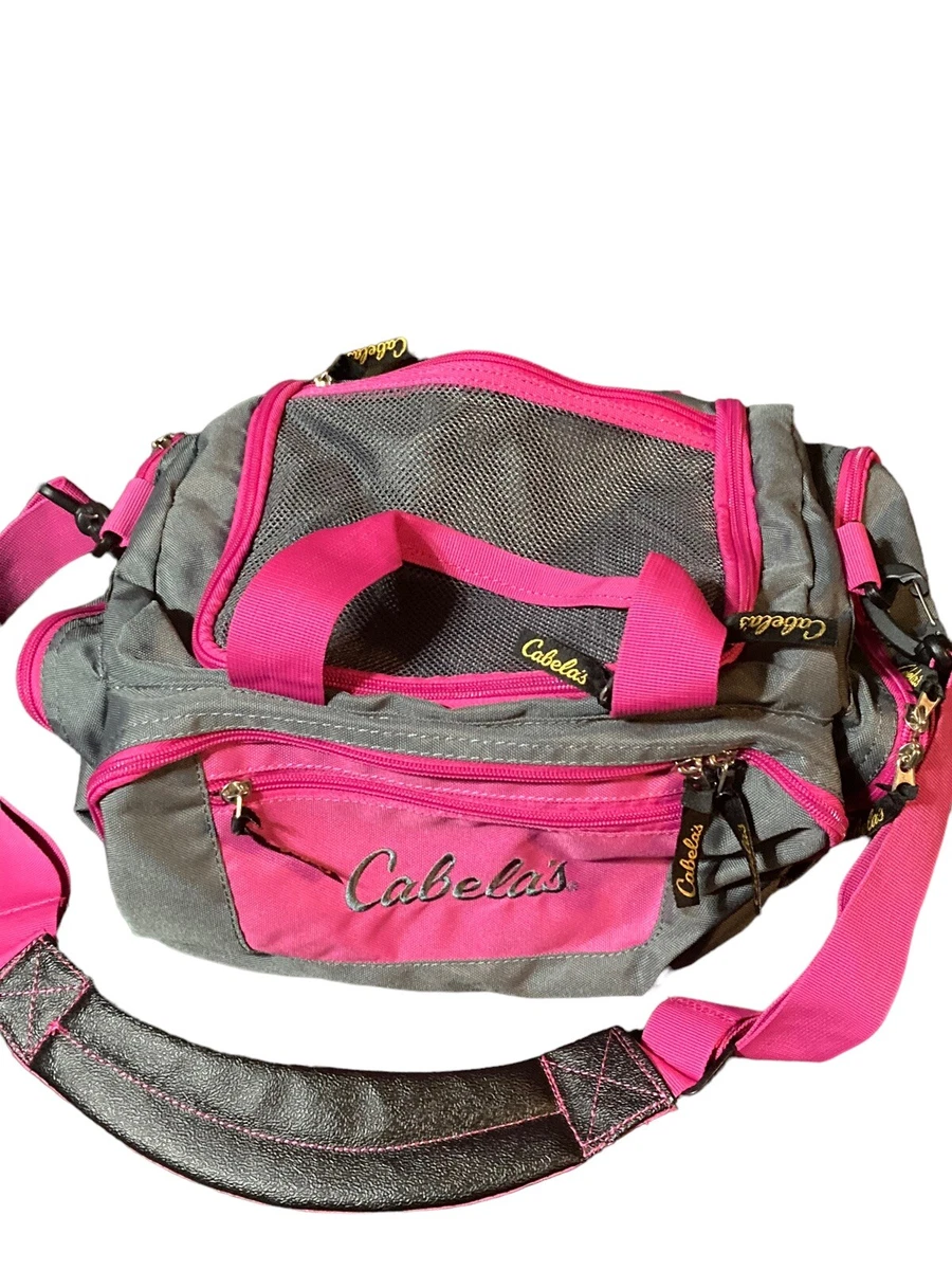 Cabelas Pink /Gray 15” Hiking Camping Duffle Bag ~ Women Gym Overnight Yoga