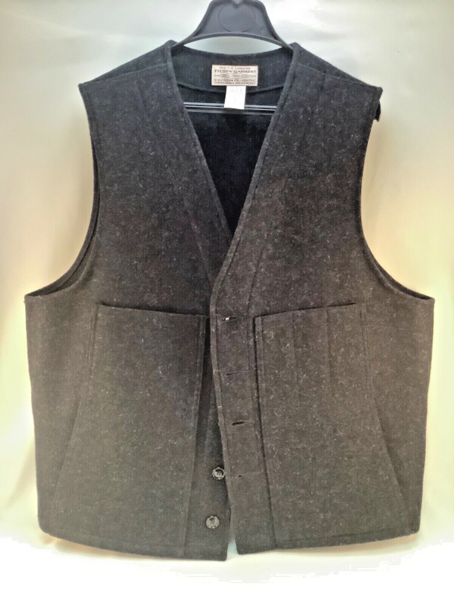 Filson Garment 100% Virgin Wool Vest Size 46 | eBay