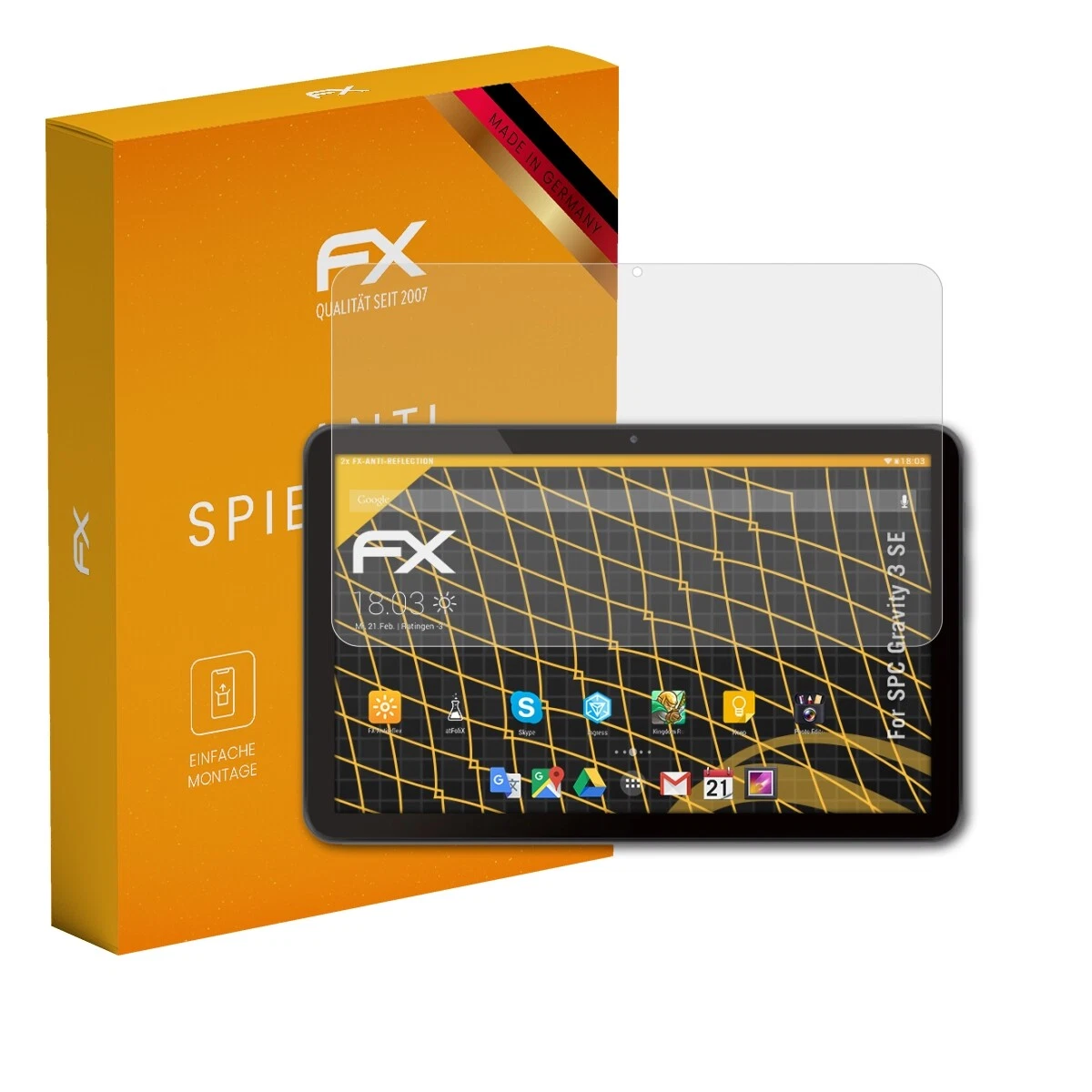 AtFoliX 2x Screen Protector for SPC Gravity 3 SE Screen Protector Matte & Shockproof Film