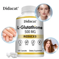 L-Glutahione 500mg Supplement Antioxidant,Whiten skin,Liver & Immune Health