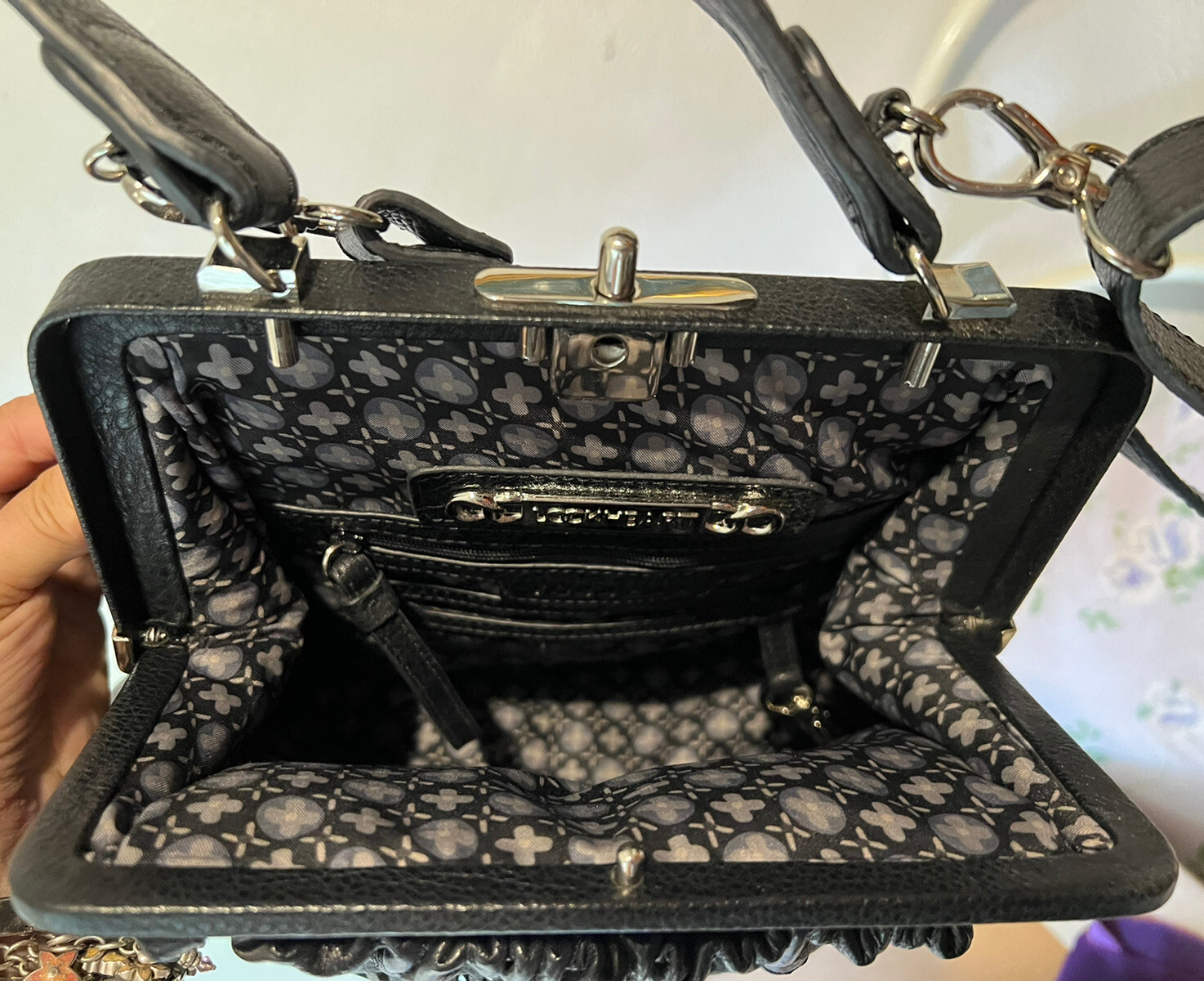 PONY LOCKHEART MAXINE MASH UP ritagliati accenti organizer borsa a mano borsa libro tascabile MG