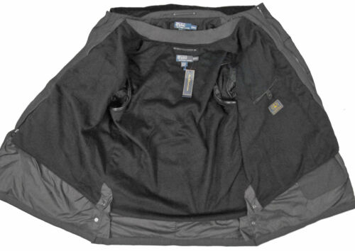 RALPH LAUREN,3 IN soldes 1 WOOL BLEND BLACK CAR COAT,LEATHER TRIM, REMOVABLE VEST $695