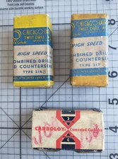 Vintage Advertising Empty Twist Drill Bit Boxes  General Store Display Merch