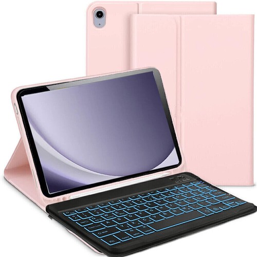 Für Samsung Galaxy Tab S9/S9 FE/S8/S7/A9+ QWERTZ Beleuchtete Tastatur Maus Hülle - Bild 26 von 35