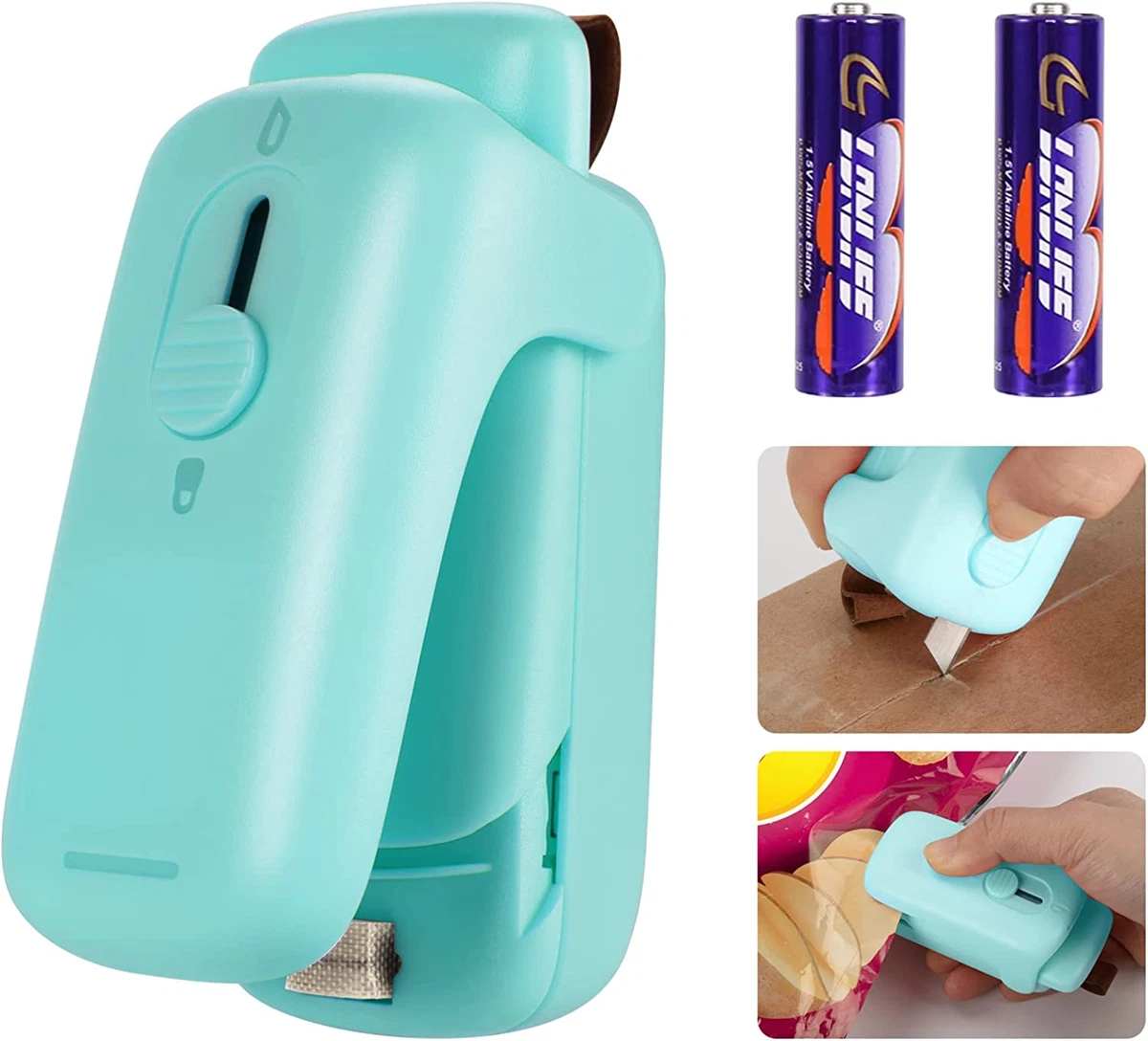 Mini Bag Sealer, 2-in-1 Chip Bag Sealers, Rechargeable Handheld