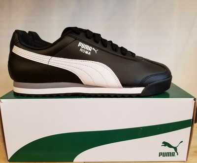 puma roma basic white black