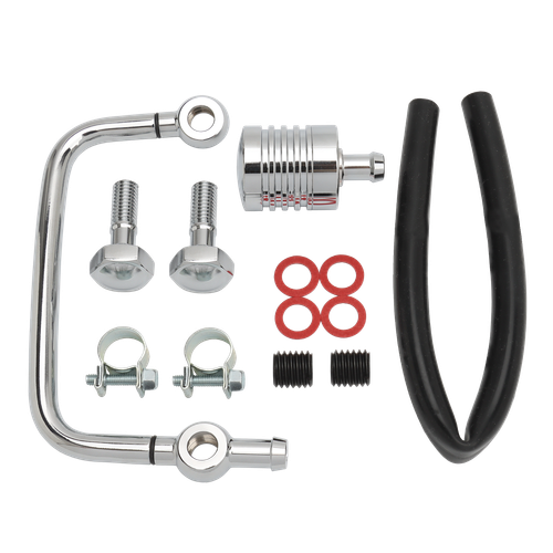Crankcase Breather Set For Harley Big Twin Electra Road Glide Softail '93-'17 - Picture 8 of 11