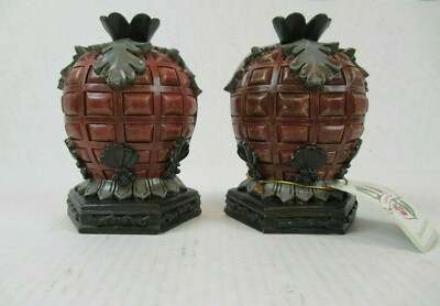 NEW Hawaii Tradewinds Bay 1677 Decoative Polystone Bookends Set of 2 Heavy  5.5''