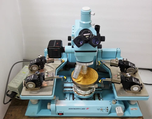 WENTWORTH 6" PROBE STATION/ WAFER PROBER MITUTOYO MICROSCOPE